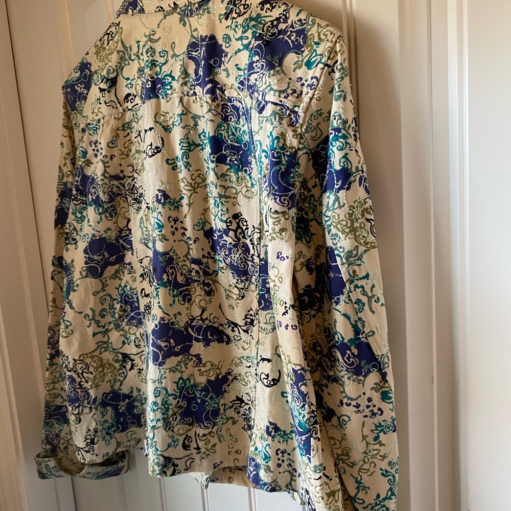 Christopher And Banks Patterned Spring Jacket But… - image 1